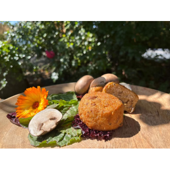 Champignon-Bratling pikant (4 Stück)