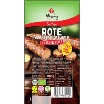 Vegane Rote Bratwurst knackige Pelle (2 Stück)
