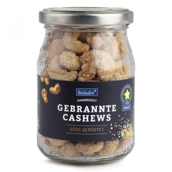 gebrannte Cashews süss geröstet im Pfandglas