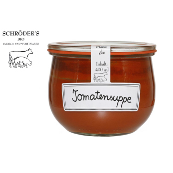 Tomatensuppe vegetarisch im Weck-Glas