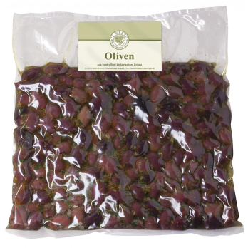Kalamata Oliven mit Stein, mariniert (Großgebinde)