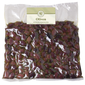 Kalamata Oliven ohne Stein, mariniert (Großgebinde)