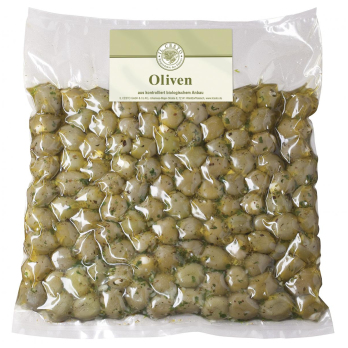 Grüne Oliven gefüllt mit Knoblauch (Großgebinde)