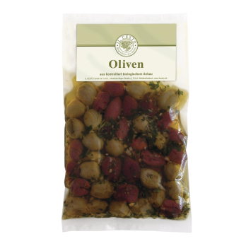 Oliven Mix ohne Stein, mariniert