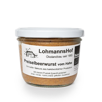 Preiselbeerwurst vom Zweinutzungshahn