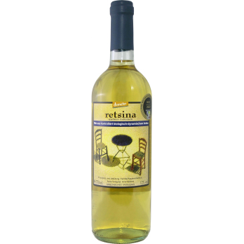 Retsina demeter, Weißwein Akratos (GR)
