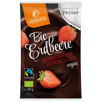 Erdbeere in Zartbitter Schokolade